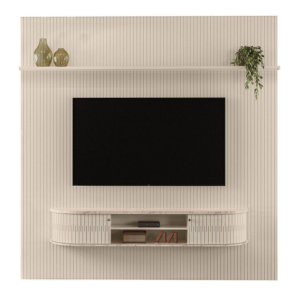 Combo Home Suspenso + Painel Para Tv 60 Polegadas New Bugatti - 7 Decor Calacata E Off White - 1