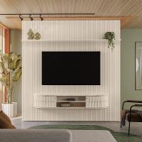 Combo Home Suspenso + Painel Para Tv 60 Polegadas New Bugatti - 7 Decor Calacata E Off White - 2