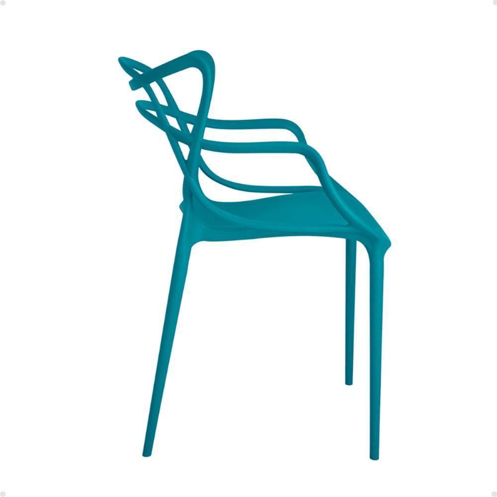 Kit 14 Cadeiras De Jantar Allegra Design Empilhável - Turquesa - 5