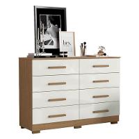 Cômoda 8 Gavetas 2014148 E Armário Multiuso 2000191 Atacama Off White - Aramóveis - 2