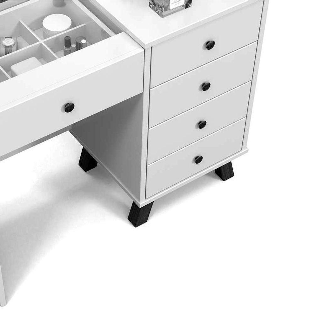 Penteadeira Camarim Luna Malbec-off White Sem Banqueta - Móveis Luapa Malbec-off White - 2