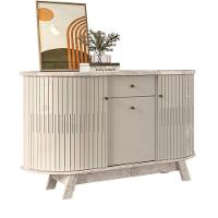 Buffet Aparador Para Sala Monza - 7 Decor Calacata E Off White - 1