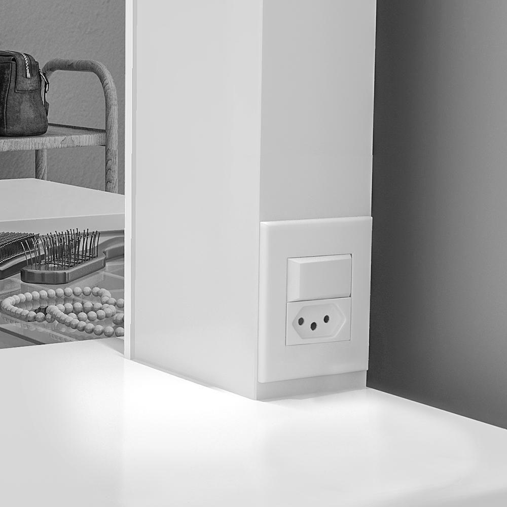 Penteadeira Camarim New Seul Freijó-maní Com Banqueta Almofadada - Móveis Luapa Freijó-maní - 3