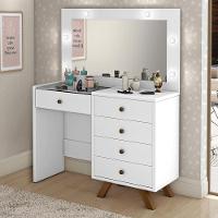 Penteadeira Camarim Luna Branco Sem Banqueta - Móveis Luapa Branco