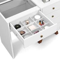 Penteadeira Camarim Luna Branco Sem Banqueta - Móveis Luapa Branco - 5