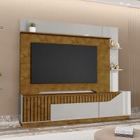 Rack Com Painel Para Tv Até 75 Polegadas Com 2 Portas E 1 Gaveta Multimóveis Cr45276 Naturalle/off White - 1
