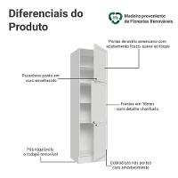 Paneleiro 60 Cm 3 Portas Vik Madesa Branco - 3