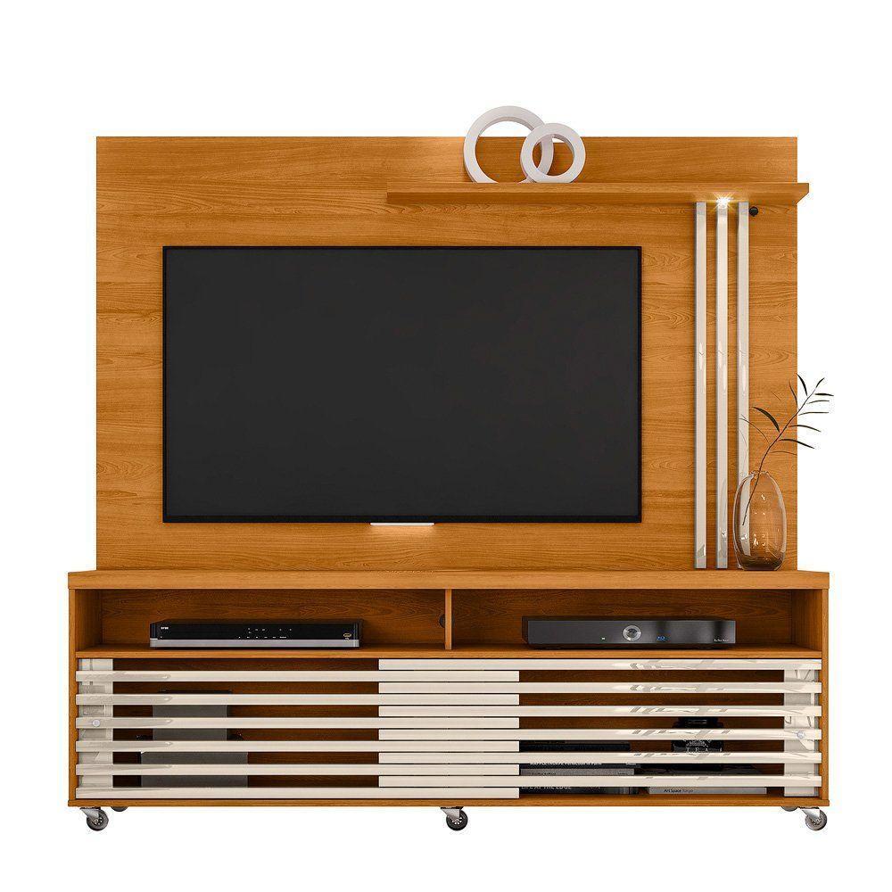 Combo Painel De Tv 60 Polegadas + Rack Frizz - 7 Decor Cinamomo E Off White - 1