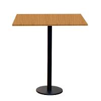 Mesa Pisa Beta Bistrô Fratini 107,50cm (a) Disco Redondo Preto Tampo Mdp Quadrado Samba 80cm (l) - 1