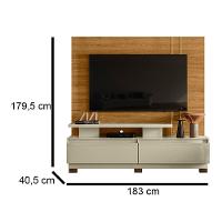 Combo Home Com Pés + Painel Para Tv 60 Polegadas New Apolo - 7 Decor Cumaru E Opala - 3