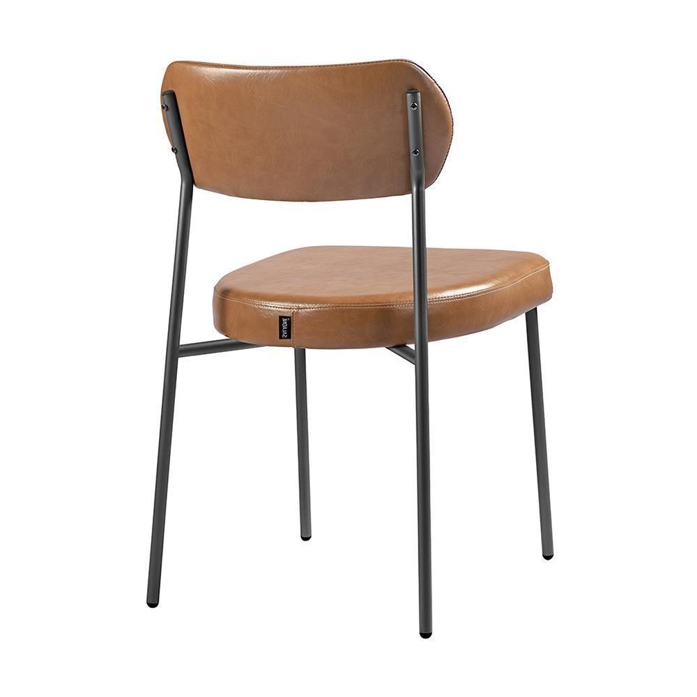 Conjunto 2 Cadeiras Lavínia Couríssimo Amarula-aço Preto Salaone Couríssimo Amarula-aço Preto - 3