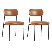 Conjunto 2 Cadeiras Lavínia Couríssimo Amarula-aço Preto Salaone Couríssimo Amarula-aço Preto - 1