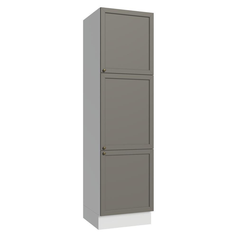Paneleiro 60 Cm 3 Portas Vik Madesa Branco/cinza - 1
