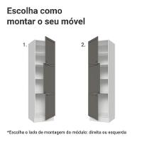 Paneleiro 60 Cm 3 Portas Vik Madesa Branco/cinza - 9