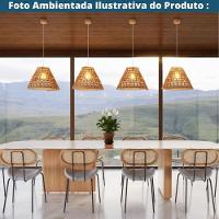 Kit 4 Cadeiras Toscana Fratini Estrutura Aço Preto Encosto Madeira Tela Rattan Assento Tecido Cinza - 8