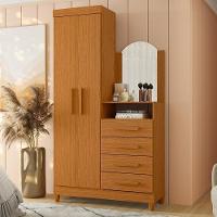 Cômoda New Capri 2 Portas E 4 Gavetas Cinamomo Com Espelho - Móveis Albatroz Cinamomo - 2