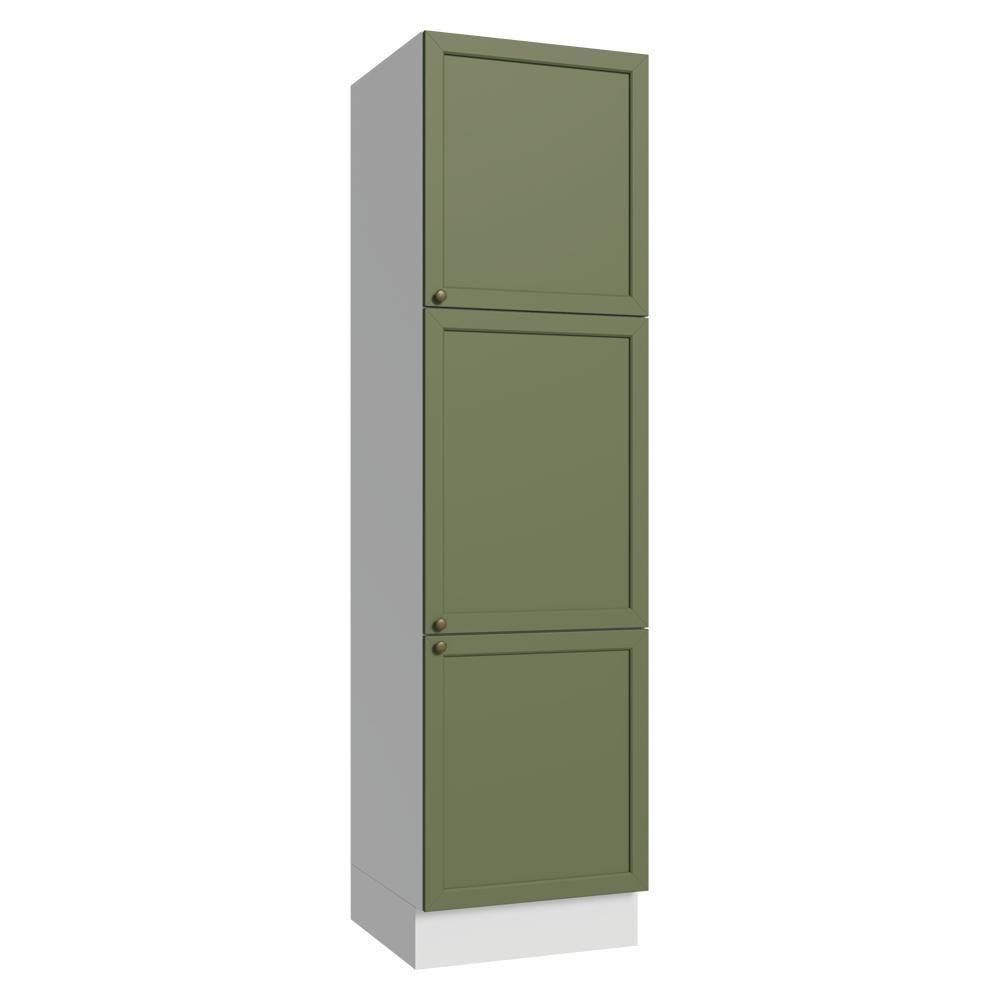 Paneleiro 60 Cm 3 Portas Vik Madesa Branco/verde - 1