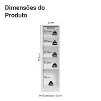 Paneleiro 60 Cm 3 Portas Vik Madesa Branco/verde - 3