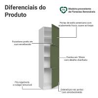 Paneleiro 60 Cm 3 Portas Vik Madesa Branco/verde