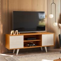 Rack Para Tv 55 Pol 2 Portas 136 Cm Lisboa Madetec Cinamomo Off White - 6
