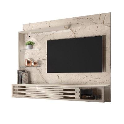 Painel Bancada Suspensa Para Tv 60 Polegadas Frizz Select - 7 Decor Calacata E Off White