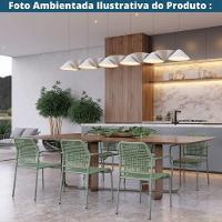 Kit 4 Cadeiras Com Braços Empilhável Copacabana Fratini Aço Carbono Verde Trama Corda Náutica Verde - 7