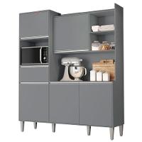 Armário Para Cozinha Kit Ambiente Isabel Cinza Fosco - Ajl - 5