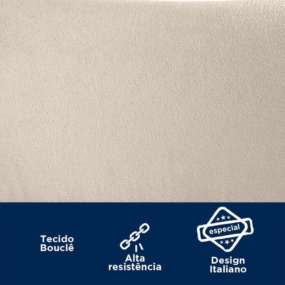 Conjunto 4 Cadeiras Lavínia Bouclê Bege/aço Champanhe - Salaone Bouclê Bege/aço Champanhe - 7