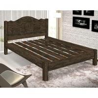 Cama Casal Siena 100% Mdf Com Sarrafo Em Madeira Carmolar Nogal - 1