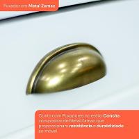 Cozinha Modulada Americana 2 Peças Balcões 120cm E 80cm Branco/calcare Com Tampos Mdp - Móveis Henn Branco/calcare - 5