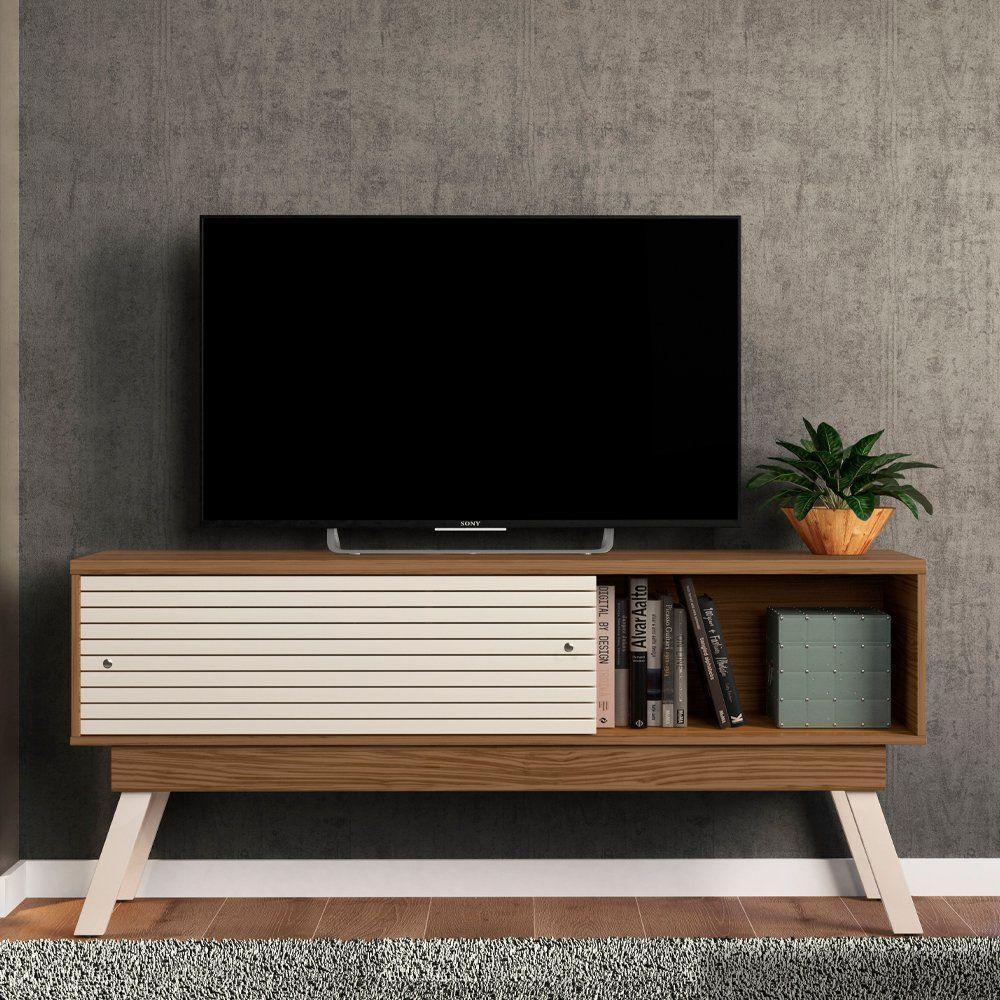 Aparador Bancada Para Sala Frizz 1.5 - 7 Decor Naturale E Off White - 2