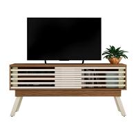 Aparador Bancada Para Sala Frizz 1.5 - 7 Decor Naturale E Off White - 1