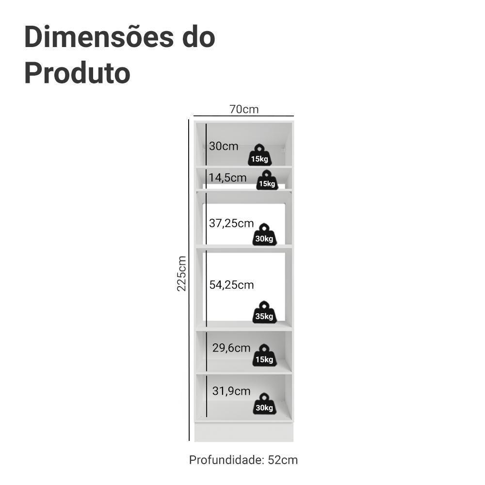 Torre Quente 70 Cm 3 Portas Vik Madesa Branco/verde - 2