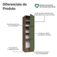 Paneleiro 60 Cm 3 Portas Vik Madesa Rustic/verde