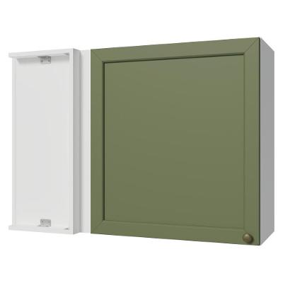 Armário Aéreo De Canto 1 Porta Vik Madesa Branco/verde