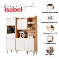 Armário Para Cozinha Kit Ambiente Isabel Amêndoa Branco - Ajl