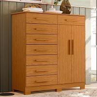 Cômoda Verona 2 Portas E 8 Gavetas Cinamomo - Móveis Albatroz Cinamomo - 2