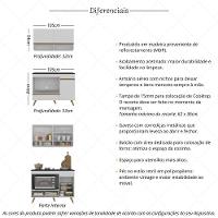 Armário De Cozinha Modulada Compacta 105cm Com Balcão Para Cooktop Veneza Multimóveis Mp2260 Branco/dourado - 3