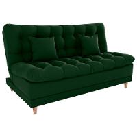 Sofa Cama 2 Lugares 185 Cm Duda Veludo Maserati Milani Store Verde - 1