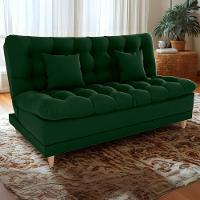 Sofa Cama 2 Lugares 185 Cm Duda Veludo Maserati Milani Store Verde - 2