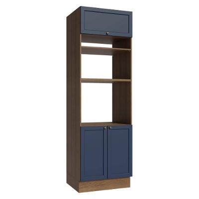 Torre Quente 70 Cm 3 Portas Vik Madesa Rustic/azul