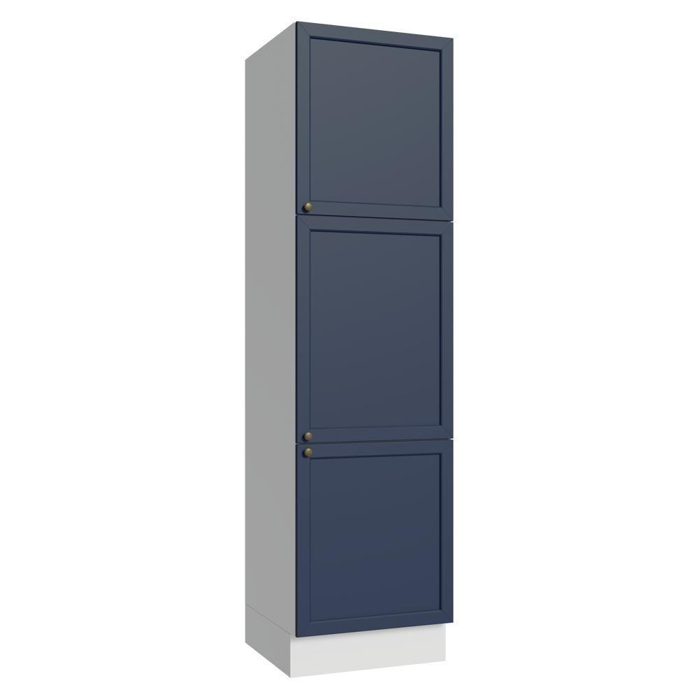 Paneleiro 60 Cm 3 Portas Vik Madesa Branco/azul - 1