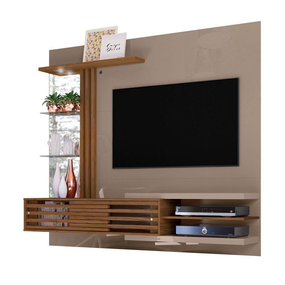 Painel Bancada Suspensa Para Tv 60 Polegadas Frizz Supreme - 7 Decor Fendi E Naturale - 1