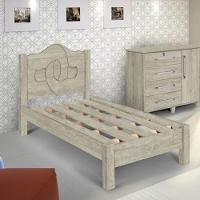 Cama Solteiro Siena 100% Mdf Com Sarrafo Em Madeira Carmolar Artico - 1