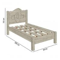 Cama Solteiro Siena 100% Mdf Com Sarrafo Em Madeira Carmolar Artico - 2