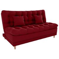 Sofa Cama 2 Lugares 185 Cm Duda Veludo Maserati Milani Store Vermelho - 1