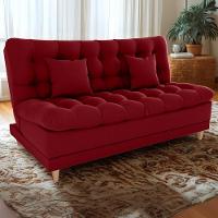 Sofa Cama 2 Lugares 185 Cm Duda Veludo Maserati Milani Store Vermelho