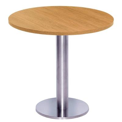 Mesa Beta Big Inox 75 Cm (alt) Disco Redondo Tampo Mdp Redondo 80 Cm (larg) X 2,50 Cm (alt) Samba