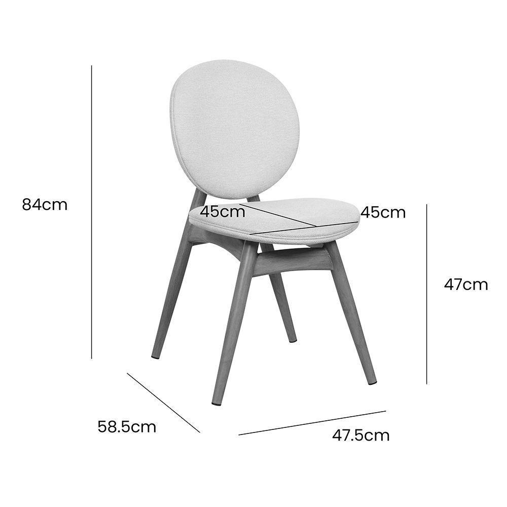 Kit 6 Cadeiras De Jantar Lotus Estrutura Aço Carbono Laminado Natural Com Estofado Linho Cru - 5