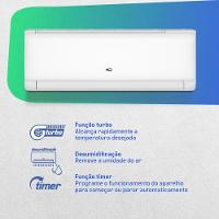 Ar Condicionado Split Hq Hi Wall Inverter 36.000 Btus/h Quente E Frio Monofásico Branco CQHQ36PIS2BX 220V - 7